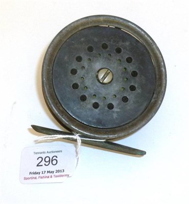 Lot 296 - A Hardy 3"; Alloy 'Perfect' Fly Reel, with ivorine handle, brass foot, strapped tension screw,...