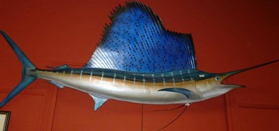 Lot 391 - A Full Size Replica in Fibreglass of a Sailfish, 242cm long overall