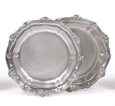 Lot 452 - A Pair of George IV Silver Bowls, R & S Garrard & Co, London 1827/1828, shaped circular with a...