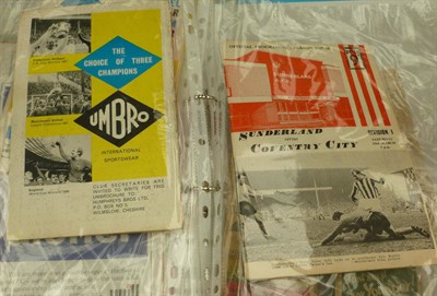 Lot 21 - A Collection of Football Programmes, including FA Cup finals 1958, 1960, 1971, England...