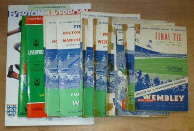 Lot 27 - Sixteen F.A. Cup Final Programmes - 1949 to 1961, 1974 with ticket, 1977 with ticket and 1986 (lots