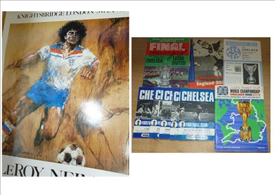 Lot 30 - Football Memorabilia, including a signed DDR v England 1963 programme, signed by both teams in...