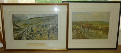 Lot 37 - After Lionel Edwards - "The Devon and Somerset Staghounds, Weirwater", colour print with...