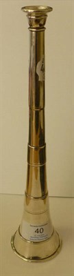 Lot 40 - A Kohler and Son Silver Hunting Horn, with banded strapwork decoration, several hallmarks for...