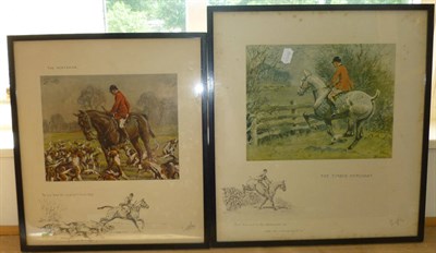 Lot 49 - Charles Johnson Payne (Snaffles) "The Huntsman", colour print laid down, signed in pencil with...