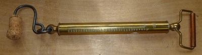 Lot 69 - A Large Brass Salters Spring Balance Stamped Hardy Bros, Alnwick, with brass handle and steel hook