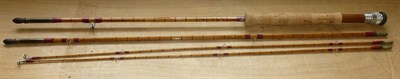 Lot 79 - A 3pce Split Cane 'Smuggler' Fly Rod, hand built for Mr Timothy Barnett by R James, Shilbottle,...