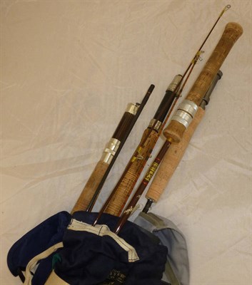 Lot 96 - Five Fishing Rods:- Greys 2pce 7' 'Oracle' No.3/4 fly rod, Hardy 2pce 'Fibralite' spinning rod, Bob