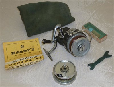 Lot 102 - Hardy 'Exalta Mark II' Spinning Reel, with optional check, full bail arm, reversing alloy stem...