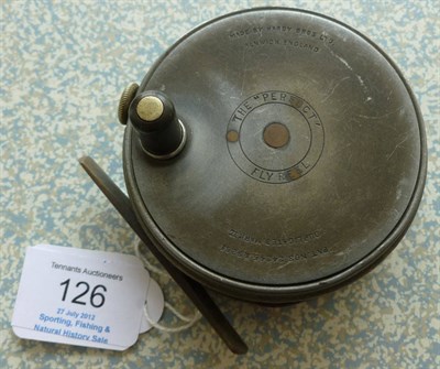 Lot 126 - A Hardy 2 7/8inch Alloy Duplicated Mark II 'Perfect' Fly Reel, Pat No's 24245 7 9261, with slim...