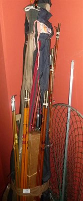 Lot 144 - A Collection of Mixed Rods, including Sealey split cane 'Octofly Deluxe', Daiwa graphite...