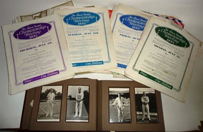 Lot 3 - A Collection of Lawn Tennis Memorabilia, including forty seven  Wimbledon Lawn Tennis...