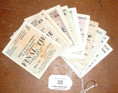 Lot 35 - Twelve F.A. Cup Final Tickets, used tickets, comprising 1959, 1960, 1962, 1963, two 1964, two 1965