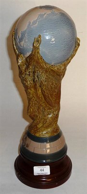 Lot 44 - A Lladro Porcelain Model of the Jules Rimet World Cup Trophy, with printed and impressed...