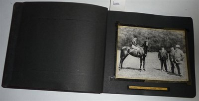 Lot 48 - Am Album of Photographs of Racehorses and Jockeys , containing forty three photographs with...