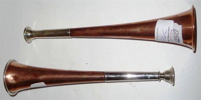 Lot 50 - A Swaine & Adeney Copper Hunting Horn, with nickel silver mouthpiece, stamped 'Swaine & Adeney,...