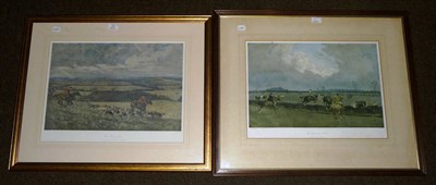 Lot 72 - After Lionel Edwards - 'The Sinnington at Rookbarugh ("Going to a Halloa)',  and 'The Cheshire Hunt