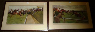 Lot 85 - Cecil Aldin - Grand National - The Canal Turn, and The First Open Ditch, a pair of colour...