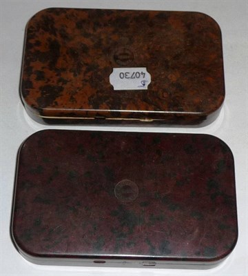 Lot 92 - Two Hardy Bakelite 'Neroda' Dry Fly Boxes, the compartmentalised interiors with sliding...