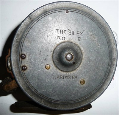 Lot 119 - An Early Hardy 3 1/4-Inch Alloy 'Silex No.2' Reel, with twin white handles (one missing),...