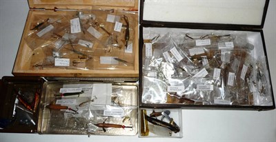 Lot 153 - A Collection of Early Lures, including two Hardy 'Austerity' wood Devons, Hardy 'Yellow Belly'...