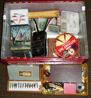 Lot 154 - A Collection of Flies and Lures, including a box of plugs, box of salmon flies, Silmalloy fly...