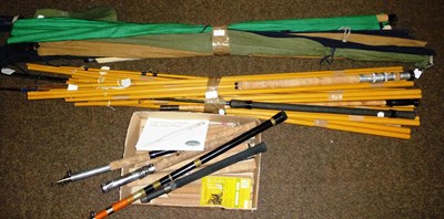 Lot 159 - A Collection of Fishing Rods and Rod Making Materials, including an Apollo 2pce steel spinning rod