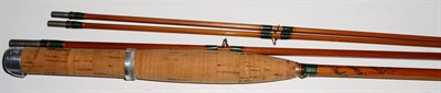 Lot 179 - A Hardy 7 1/2ft 3pce Split Cane 'The Marvel No.4' Trout Fly Rod, with gold edged green...