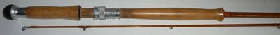 Lot 194 - A Hardy 2pce Split Cane 'Wye No.7' Double Handed Fly Rod, with agate lined butt ring and tip guide