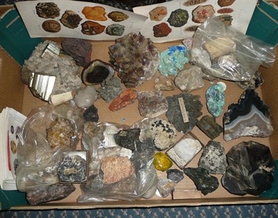 Lot 223 - A Small Collection of Assorted Minerals, briefly including Granulated Galena, Idocrase...