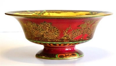 Lot 508 - A Wedgwood Fairyland Lustre Daventry Bowl, circa 1920's, pattern number Z5440, designed by...