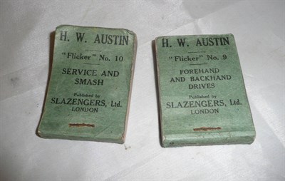 Lot 3 - Two H.W. Austin Tennis Strokes Flicker Books - No.9 Forehand and Backhand Drives & No.10...