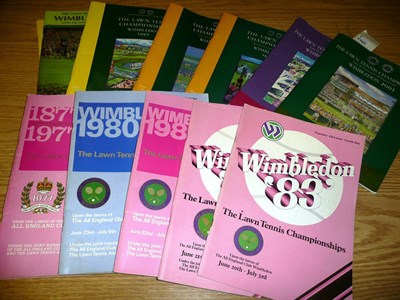 Lot 7 - Twenty Three Wimbledon Lawn Tennis Championship Programmes, dating from 1971 to 2001