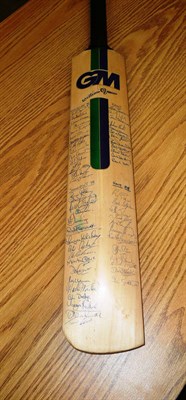 Lot 12 - A Signed Gunn & Moore County Cricket Bat, pen signatures, with the 1978 England v Pakistan teams to