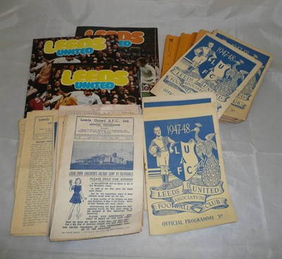 Lot 17 - Two Hundred and Ten Leeds United Home Match Programmes, dating from 1945 to 1976, including...