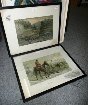 Lot 56 - Charles Johnson Payne (Snaffles) - "That far far-away Echo", coloured lithograph laid down,...