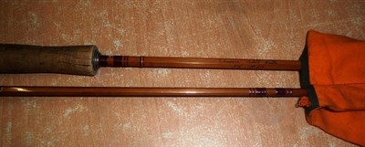 Lot 105 - A Pezon et Michel 9 1/2ft Two Piece Cane Parabolic 'C Sawyer Still Water' Fly Rod No.72419646, with