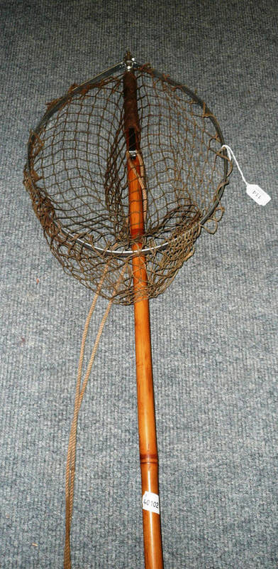 Astick Net Lot 114 - A Hardy Bamboo Wading Stick/Landing Net,