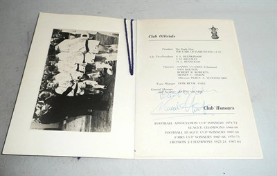 Lot 30 - A Leeds United 1973 FA Cup Final Dinner Menu, held at the Cafe Royal, London on Saturday 5th...