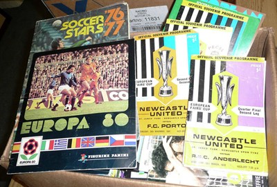 Lot 33 - A Collection of Newcastle United Football Programmes and Other Football Memorabilia, including...