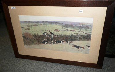 Lot 45 - Cecil Aldin - `The Pytchley, Gone Away From Badby Wood', photographic colour print laid down,...