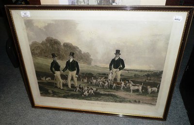 Lot 49 - J Harris after H Hall - 'The Merry Beaglers', aquatint engraving, 52cm by 69cm, framed