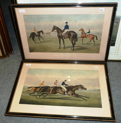 Lot 50 - H Papprill after Laporte - 'Racing - The Start' and 'Racing - Winning', a pair of aquatint...