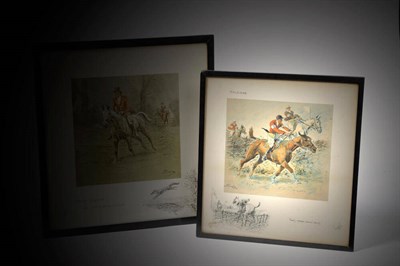 Lot 56 - Charles Johnson Payne (Snaffles) - 'SOLDIERS. `Nasty steeple chasin' devils', coloured...