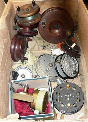 Lot 81 - Ten Mixed Reels, comprising Daiwa 740, Lupton of Harrogate alloy platewind, unnamed alloy...