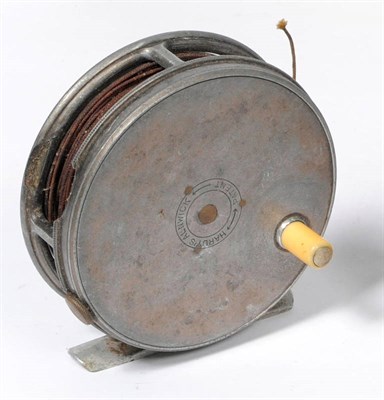 Lot 106 - A Hardy 3 1/2inch Alloy 'Perfect' Fly Reel, with slim ivorine handle, alloy foot, agate...