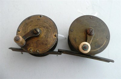 Lot 109 - A 2inch Brass Crankwind Winch by J.Bernard & Sons, 4 Church Place, Piccadilly, London, with...