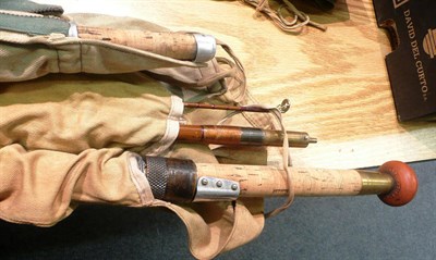 Lot 127 - Three Hardy Split Cane Fly Rods:-  2pce 'Perfection' rod with steel centre, serial number...