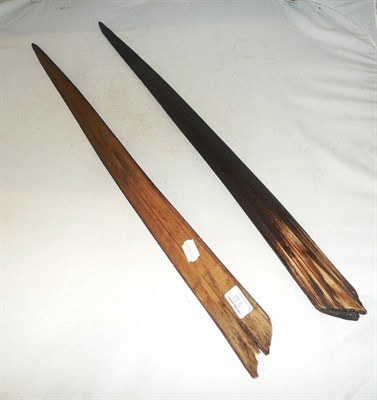 Lot 183 - Two 19th Century Sword Fish Blades, 78cm and 76cm long.