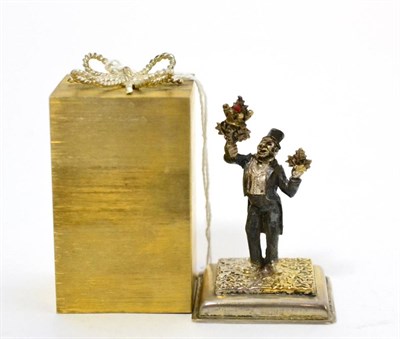 Lot 577 - Stuart Devlin (b.1931): A Silver-Gilt Surprise Christmas Carol Box, London 1975, rectangular...